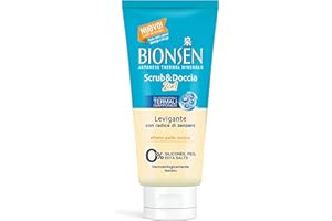 Bionsen, Scrub& Doccia 2in1, 6 x 300 ml, Scrub e Bagnodoccia Levigante, con Radice di Zenzero, Effetto Pelle Tonica, Dermatologicamente Testato, Senza Siliconi, con Oligominerali Termali Giapponesi