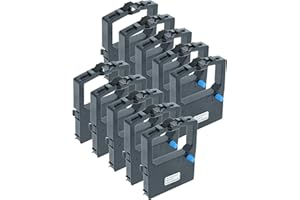 vhbw 10x Ruban encreur compatible avec OKI Microline ML-182, ML-183, ML-192, ML-193, ML-280, ML-320 imprimante matricielle ou de reçus - noir