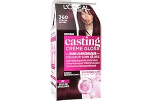 L'OREAL PARIS L’ORÉAL PARIS - Coloration Cheveux Semi-Permanente Ton sur Ton - Couleur Soin Gloss - Sans Ammoniaque - Casting Crème Gloss - Nuance : Cerise Noire (3.60)