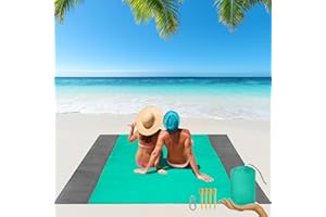 NABIYE Coperta da spiaggia, 210 * 200cm coperta da picnic impermeabile e resistente alla sabbia per 3-5 adulti, tappetino da spiaggia leggero, tappetino da picnic per campeggio, spiaggia
