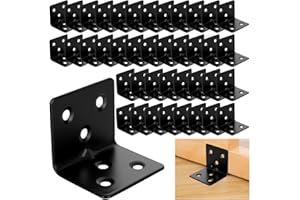 ASelected 40 Stücke Winkelverbinder Edelstahl 30x30 mm, Schwarz Eckwinkel Edelstahl 38 x 30 x 30 mm, Winkel Metall 90 Grad zum Befestigen und Reparieren von Möbeln, Verstärkungsfuge, schwarze