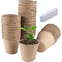 Vasi Biodegradabili Herefun - 30 Pezzi Con Etichette, Per Semina, Orto, Giardinaggio - Foto 11