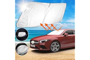 SHAOHAO compatibile con Mercedes Benz A-Classe W177/X177 2018-2022 2023 / EQA 2022 2023 / GLA X156 2013-2019 / GLA X156 Parasole pieghevole in tessuto rivestito in argento