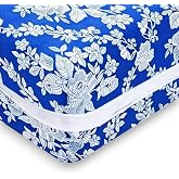 Super World Mattress Cover with Zip, 90 x 190 cm / 90 x 200 cm, Breathable, Anti-Dust Mite Absorbent, Blue (90 Bed)