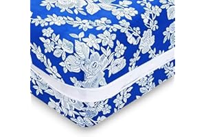 SUPER MUNDO SM Super Mundo - Funda de colchón con Cremallera algodón 150x190 cm / 150x200 cm, Transpirable antiacaros Absorbente, Azul (Cama 150)