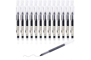 Chostky Rollerball pens, 26pcs tinta líquida rollerball pens Quick Dry pens tinta de gel rollerball pens 0,5 mm bolígrafo extra fino negro para escribir diario Oficina papelería escolar