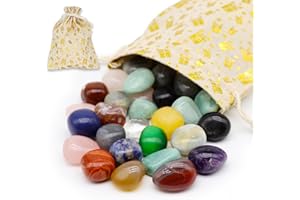 AN-WATTY Pietre e Cristalli Multicolori Grande 330g, Pietre Naturali Misto 2-3 cm, Set di Pietre Preziose, Chakra Stones, Preziose Colorate Naturali con Busta Regalo, per Divinazione, Decorazione e Fai da Te