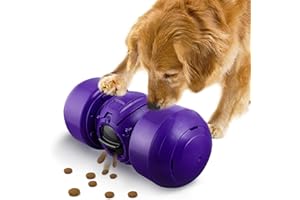 Leipple Interactive Dog Toy for Large Dogs, Rolling Dog Treat Dispenser Slow Feeder, Automatic Durable Puzzle Toy Slow Feeder for Improve IQ, Reduce Boredom, Medium Large Dogs (Purple)