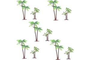 XHBTS 10 Stück Miniatur Palme Kunststoff,Modellbäume Set Deko Architektur Bäume für Modellbahn Eisenbahn Diorama DIY Landschaft