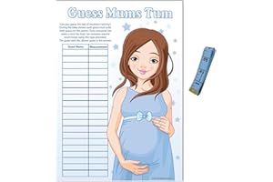 Uk Baby Shower Co Ltd Baby Shower Game - Guess Mums Tum (Blue)