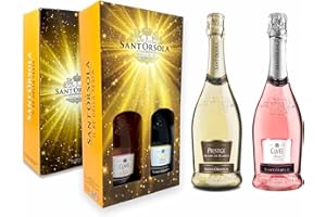 Sant'Orsola - Set Vino Cuvèe Prestige Blanc de Blancs e Rosè, da Prestigiosa Uva Italiana, Gusto Dolce con Note Fruttate e Aromatiche, 2x750 ml