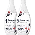Johnson's Body Lotion - Vita-Rich, Enriched with Replenishing Raspberry Extract and Shea Butter, 24-hour comfort, 400ml, 1+1 FREE
