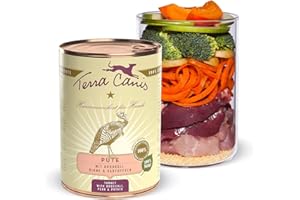 Terra Canis Dinde, Brocoli, Poire & Pomme de Terre - Nourriture Humide Classique, 400g I Aliment pour Chiens 1re qualité 100% aux Standards de l’Alimentation Humaine I Riche & sans céréales