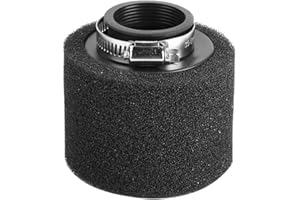 Akozon Filtre Air Pod Intake - Filtre à air en caoutchouc - Universel - Double couche - Acier - Pour moto Pit Dirt ATV - 50/110 / 125/140 / 150/160 - Noir (40 mm)