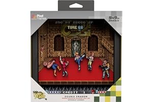 Pixel Frames - Double Dragon 9"x9" Shadow Box Art (Big) (PF-ARC-100),Multi Color