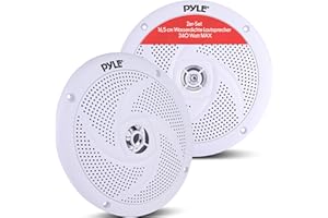 PYLE AUDIO INC Pyle Outdoor Lautsprecher, 16.5cm- Aussenlautsprecher Wasserfest, 240W- Marine Lautsprecher, Outdoor Speaker- für Sommerfahrten mit Offroader, Boot, UTV, ATV, RV Auto & Golf Cart, Flach