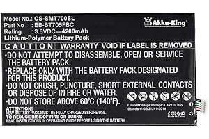 Akku-King Akku kompatibel mit Samsung EB-BT705FBE, EB-BT705FBC - Li-Polymer 4200mAh - für Galaxy Tab S 8.4