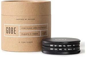 Zestaw zawierający filtr Gobe 46 mm UV i filtr polaryzacyjny kołowy (CPL) do obiektywów (1Peak)