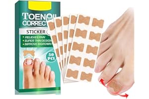 CAHNVOB 50 Parche Correttivi per Unghie Incarnate del Dito del Piede - Strisce con Formula a Base Vegetale, Allentamento delle Inconvenienze, Crescita Naturale, Cura Gentile, Respirabili e Facili da Applicare
