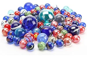 HAKACC Canicas de Vidrio de Colores para Niños, 680g, Canicas para Máquina Juego, Decoración de Plantas