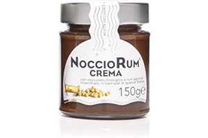SPECIALITA' DRONERESI CONFETTERIA PASTICCERIA BRIGNONE Nocciorum® - Crema Spalmabile con Cioccolato Fondente, Rhum e Nocciole Piemonte IGP, Vasetto 150 g