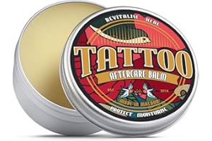 THE BEARD AND THE WONDERFUL Tattoo Balm Salve (15ml) - Tattoo Aftercare Balm, Tattoo Moisturiser Promotes Healing & Protection of Tattoo, Tattoo Brightening Cream Helps Revitalise Old Tattoo, Made from All Natural Ingredients