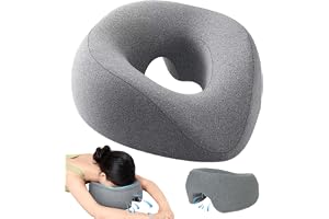 GYWHOFUL massage-ansiktsvågskudde av minnesskum – ergonomisk ansiktskudde med ansiktsöppning, avtagbart och tvättbart överdra