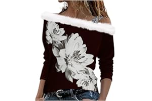 ‎MASRIN Masrin Crop Tops Damen Sexy einfarbiges Pelz T Shirt Schulterfreier Pullover Tunika mit Kettenriemen Schmale Kurze Bluse Partykleidung Clubwear bauchfreie Oberteile