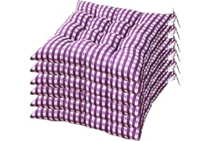 AGDLLYD Set de 4 Cojines de Asiento cojín de Silla 40x40x7cm para Interior y Exterior - Modelo 2019 - Muchos Colores - Acolchado Grueso/cojín de Suelo