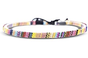 Made by Nami Boho Surfer Anklet Unisex - Ethnic Ankle Bracelet Women & Men - Handmade Beach Jewellery & Festival Accessories - Thin String Rope Anklet (Yellow)