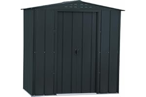 Duramax TOP Shed 6 x 4 (2.48 m2) Metal Garden Storage Shed, Made of Hot-Dipped Galvanized Steel, Strong Reinforced Roof Structure, Maintenance-Free & Weatherproof Metal Garden Shed, Anthracite