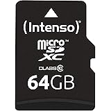 Intenso microSDXC 64GB Class 10 Speicherkarte inkl. SD-Adapter, schwarz