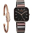 Titan Purple Stackables Quartz Analog Black Dial Stainless Steel Strap Watch for Women-2715KM01F/NT2715KM01F