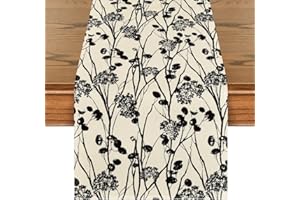 Artoid Mode - Runner da tavolo con fantasia di fiori selvatici, per matrimoni, estate e autunno, decorazione per interni, feste e festività, 40 x 140 cm