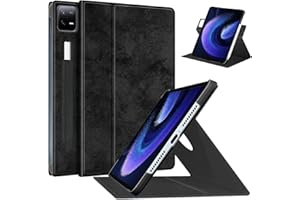 HEISHAYU Funda para Xiaomi Pad 6 / Pad 6 Pro 11 Pulgadas,Estuche Giratorio 360 ​​Grados Case con Auto Activación/Reposo,Negro