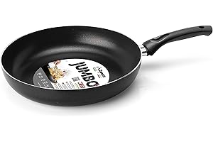 Zanetti Jumbo Padella antiaderente, 32 cm diametro, fondo rettificato, forma alta, colore Nero, Made In Italy