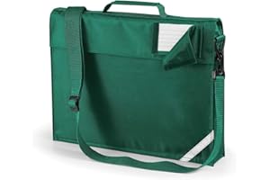 QUADRA JUNIOR BOOK BAG SCHOOL BAG WITH STRAP - 5 COLOURS (BOTTLE GREEN)