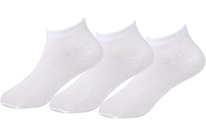 reshmena ® 3 Pairs Kids Trainer Socks Boys Girls Kids school socks Toddler Low Cut Socks Sports Running Boys Girls School Casual Plain Socks