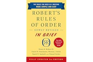 Robert's Rules of Order Newly Revised In Brief, 3rd edition