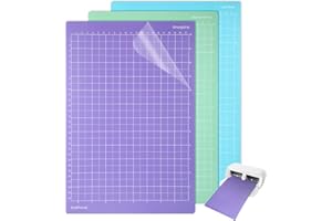 GOODENGFULL 3 Stück Schneidematte für Cricut Joy Xtra,Schneidmatte,Cutting Mat,Selbstklebende Schneidematten für Handarbeit, Rutschfeste Matten für Cricut Beschläge (Geringe, Mittlere, Hohe Haftung)