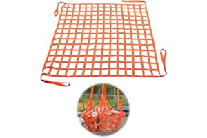 LUNAANDA Hebe-Hebenetz,Ladung Hängendes Netz,1 x 1 m 300 kg Polyester Schlingen,Lastenheber Netz,Gurtbandnetz,Hohe Tragfähigkeit Hangendes Hebenetz,für Ladungssicherung Vertikales Heben Absperrnetze