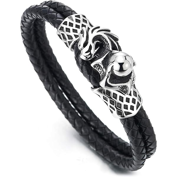 Joyería Motorista Rock Pulsera De Acero Inoxidable Para Hombre - Diseño Gótico Con Calaveras - Estilo Biker O Rockero Regalo Hombre Estilo Punk