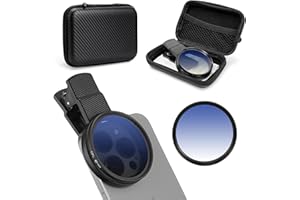 AMFUN 67mm CPL Filter, Clip-On Handy CPL-Filter, Objektivset Universell Handykamera, für iPhone, Samsung und Andere Smartphones