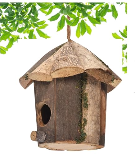 Casetta Per Uccelli In Erba Intrecciata A Mano - Rifugio Naturale Per Colibrì E Piccoli Uccelli Da Giardino - Foto 7