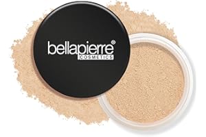 bellapierre Mineral Foundation SPF 15 - Loose Powder Foundation | Vegan & Cruelty Free Natural Makeup | Full Coverage Matte Finish | Hypoallergenic | Oil & Talc Free – 9 Grams - Biscotti