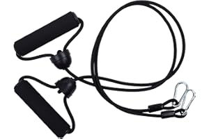 Azatemgo Juego de 2 cuerdas elásticas para Plataforma vibratoria Fitness (negro)