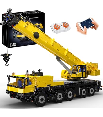 Mould King 17065 Technik Groß Kran Bausteine für GMK Raupenkran, APP Fernbedienung LKW mit 5 Motoren Bausätze Spielzeug Geschenke (4566 Teile