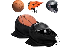 LUSOFIE Pack of 2 Helmet Bags Black Helmet Bag with Drawstring Motorcycle Helmet Bag Motorcycle Helmet 44 x 42 cm Portable Backpack Bag Helmet Bag with Drawstring