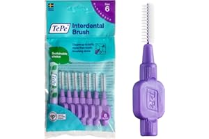 TePe Szczoteczka do interdencji liliowa rozmiar ISO 6 (1,1 mm) / Do łatwego i dokładnego czyszczenia przestrzeni między zębami / 1 x 8 szczoteczek do międzyzębów