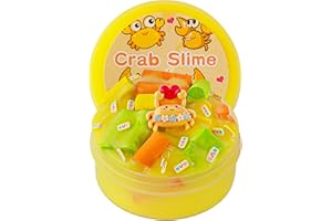 OKAYBEE Pezzi di schiuma gialla a forma di granchio, elastici e non appiccicosi, per feste per bambini, giocattoli sensoriali per ragazze e ragazzi